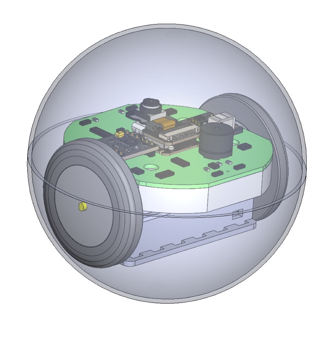 V1 assembly, camera and drive inside the sphere — 27 Sep 2025